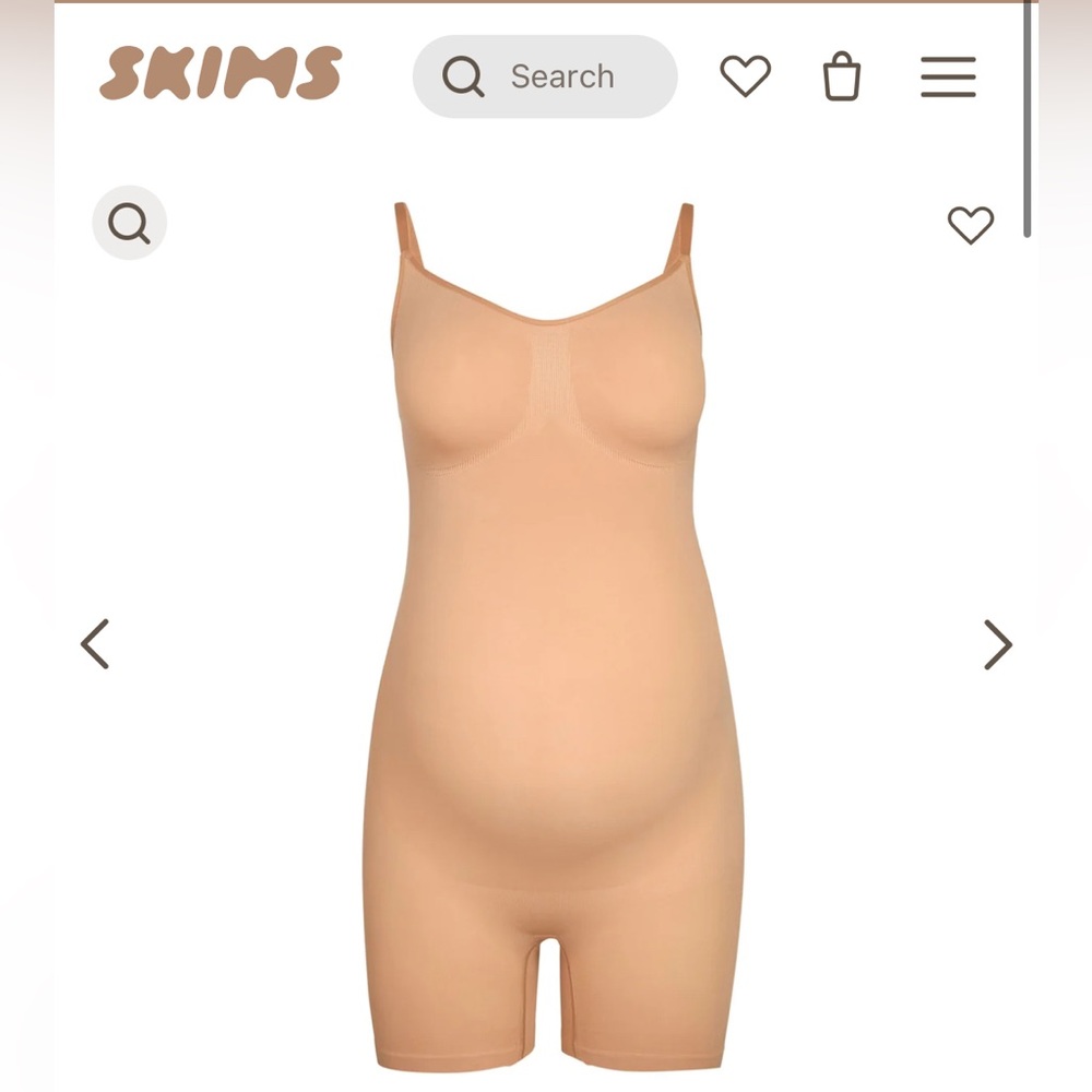 SCULPTING BODYSUIT MID THIGH - OCHRE